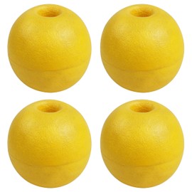 SHADDOCK 4pcs Floating Buoy EVA Yellow Buoy Boat Accessory Kayak Canoe Drift Anchor Fishing Float Buoy Floating Ball for Tow Rope Throw Line Dock Marine Accessories (HY-7, YELLOW)