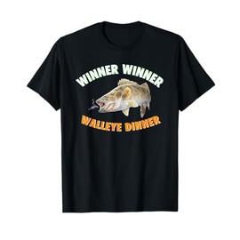 Funny Fishing T-shirt WINNER WINNER WALLEYE DINNER Fish Fry T-Shirt