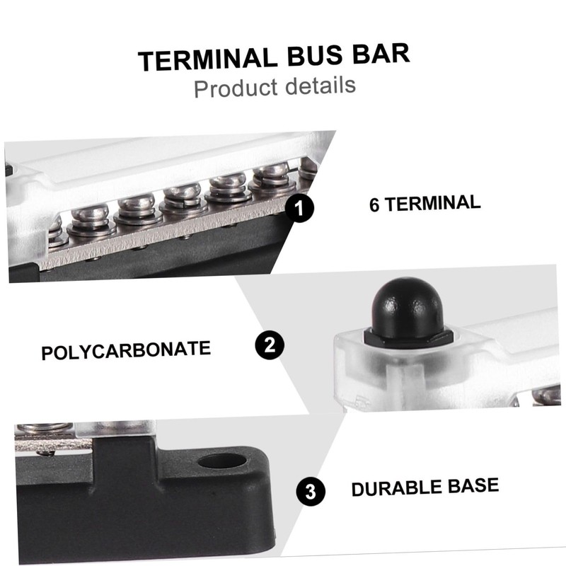 LABRIMP 1pc Bus Bar Block with Transparent Cover for Car