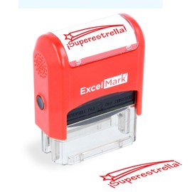 ExcelMark Self-Inking Rubber Teacher Grading Stamp - Superestrella
