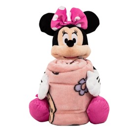 Northwest Minnie Mouse Favorite Things Character Hugger Pillow & Silk Touch Throw Blanket Set, 40" x 50"