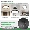 20 Inch Large LED Flush Mount Ceiling Light with Remote,40W,4350LM,3000K-6000K
