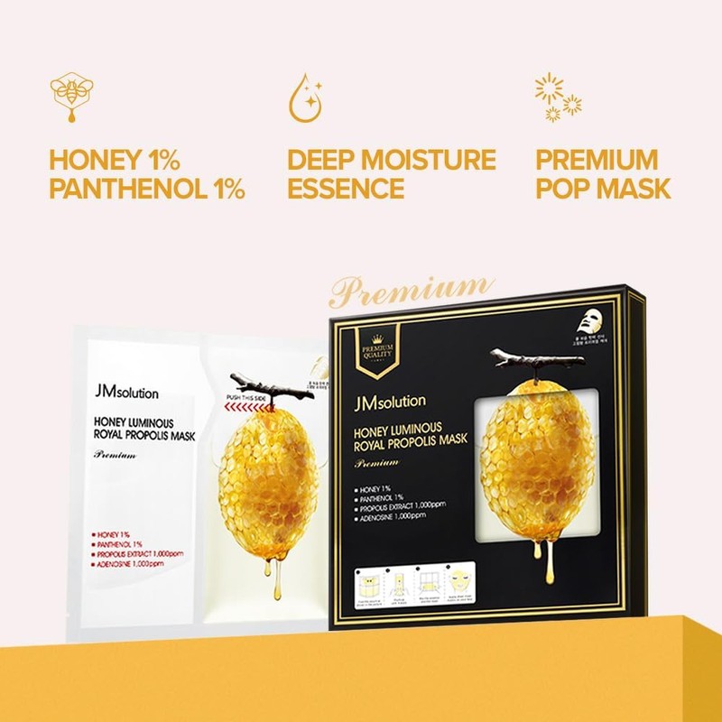 JMsolution Mascarilla Honey Royal Propolis - 5Ea Premium Set Ingredientes