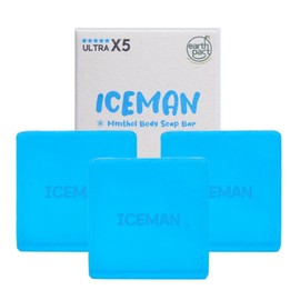 Iceman Ultra / 아이스맨 울트라X5 멘톨비누 시원한 바디워시 올인원비누 면도비누 군인선물, 120g, 3개입