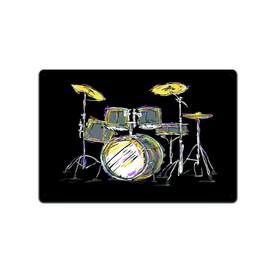 Abstract Drumset 12 X 8 Metal Tin Sign Décor Vintage Band Rock Drum Punk Pop Guitar Metal Country Music Instrument Musical Singer DJ Acoustic Studio Jazz Sing MS160
