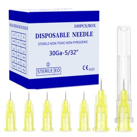 Disposable Luer Lock Needle 30Ga 4mm 100Pack(30Ga-4mm)