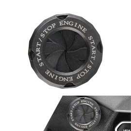 gunroil 1 PC Car Push Start Button Decoration Cover, American Flag Gear Rotation Open Design Ignition Switch Protector, Anti-Scratch Dust-Proof Hidden Starter Cover, Universal for Car (Black)