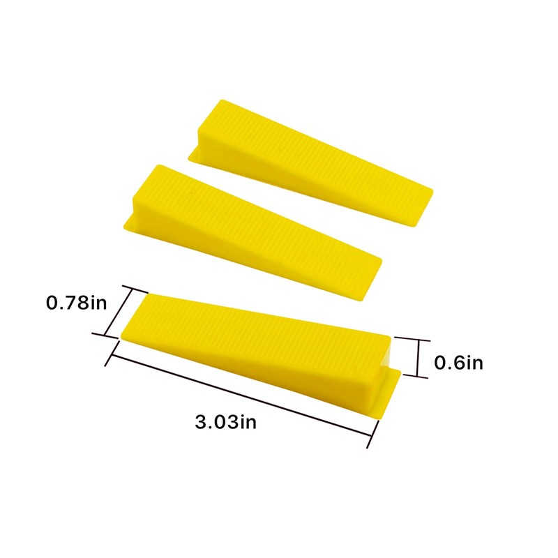 400pcs Tile Leveling System Wedges, Reusable, 1/32, 1/16, 1/8 Inch