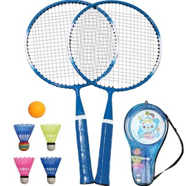 TINTON LIFE 1 Pair Badminton Racket for Boys and Girls Indoor/Outdoor Sport Game(Blue)