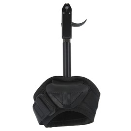 Bow Caliper Release Aid Aluminum Alloy Neoprene Wrist Strap Archery Accessories for Hunting Black Caliper Head