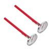 MUCKLILY 2pc Car Air Conditioner Thermometer Car Thermometer Red