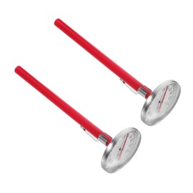 MUCKLILY 2pc Car Air Conditioner Thermometer Car Thermometer Red