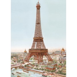 Jigsaw Puzzle for Adults by Michele Wilson - La Tour Eiffel de Tauzin 80pcs. Handcut Unique Wood Pieces Irregular Shapes - Made in france