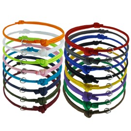 16-Pack Adjustable Puppy ID Collars - Multi-Colored Whelping Identification Bands for Newborn Puppies and Kittens (S, 4-6.5CM)