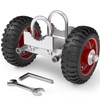 Blütezeit Rolling Gate 6'' Heavy-Duty Rubber Wheel Carrier 2pcs, Double-U