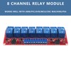 hiBCTR 12V 8-Channel Relay Module with Optocoupler Isolation - High/Low
