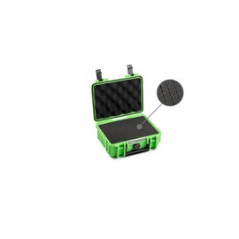 B&W Outdoor Transport Case - Type 500 Green - with Cube Foam - Waterproof according to IP67 Certification, Dustproof, Shatterproof and Indestructible
