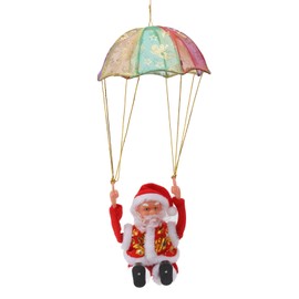 Parachute Christmas Ornaments Lovely Shape Safe Eco Friendly Fleece PC Christmas Hanging Ornament Parachute for Kids Somersault