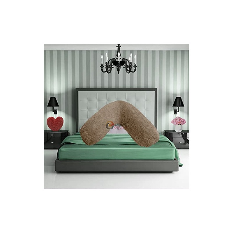 Comfort Collections Teddy Fleece V Shaped Orthopaedic Pillowcase Cover Maternity