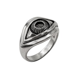 81stgeneration Men's Women's 925 Sterling Silver Wiccan Gothic Third Eye ring