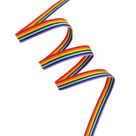 50 Yards Rainbow Ribbon Grosgrain Ribbons for Gift Wrapping Jewelry Making DIY Crafts Party Favors (10mm)