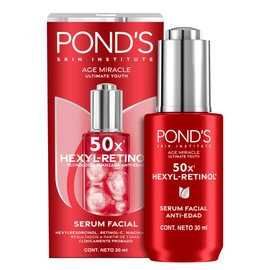 POND'S Sérum Facial Age Miracle Ultimate Youth con Hexyl-Retinol para una piel más firme, luminosa y joven, disminuye las líneas de expresión y las manchas 30 ml