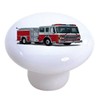 Set of 2 Fire Engine Truck Ceramic Cabinet Drawer Knobs