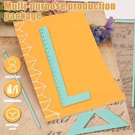 FwQoFvk Bookbinding Easy Scrapbooking Tool Plastic Positioner Ruler Journal Book Binding Punch Guide Set Convenient Binding Device Bookbinding Cradle Tools for Starter Scrapbooking Kits (Style 1)