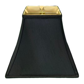Royal Designs, Inc. Regal Square Bell Lamp Shade, 5 x 10 x 9, Black with Gold (BSO-715-10BLK/GL)