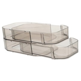 COHEALI Stacked Drawer Box 2 Layers Desktop Storage Toy Organizer Bins Linen Storage