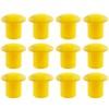 JCBIZ 12pcs Plastic Reinforced Protective Cap Yellow Safety Mushroom Survey
