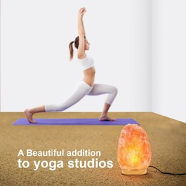 Himalayan Glow Natural Pink Salt Lamp,Night Light,Hand Carved Crystal Salt Lamp with Wooden Base,Salt Lamp Bulb,(ETL Certified) Dimmer Switch | 11-15 LBS