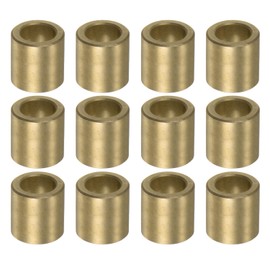 sourcing map 12pcs Sleeve (Plain) Bearings 8mm Bore x 12mm OD x 15mm Length, Self-Lubricating Sintered Bronze Bushings