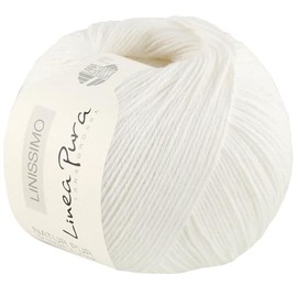 LANA GROSSA Linissimo Lightweight Loose Twisted Cotton Linen Yarn Hand Knitting Yarn Made of 50% Cotton & 50% Linen 50 g Wool for Knitting & Crocheting 187 m Yarn