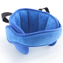 KAKIBLIN Adjustable Toddler Car Seat Head Support Band, Carseat Straps Cover, Safety Car Seat Neck Relief, Blue
