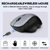 UrbanX Silent Wireless Mouse Bluetooth & 2.4Ghz, Rechargeable, Ergonomic Compatible