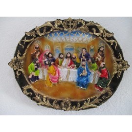 Art Mx Ultima Cena Medallon En Resina Fina Color Varios