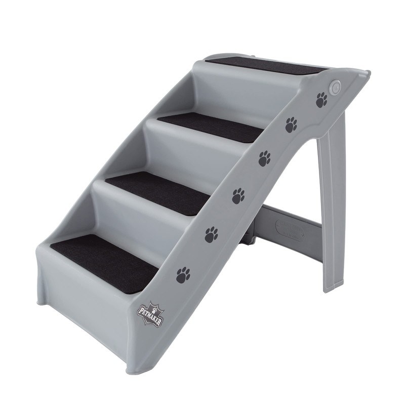 Dog Stairs - Pet Stairs with 4-Step Design for Beds,