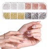 Nail Charms and Gems for Nails Art Rhinestones Kit Metal