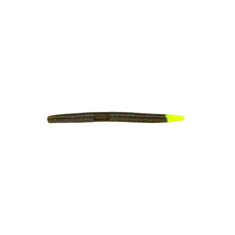 Yamamoto 5" SENKO GREEN PUMPKIN/LARGE GREEN & PURPLE FLAKE W/