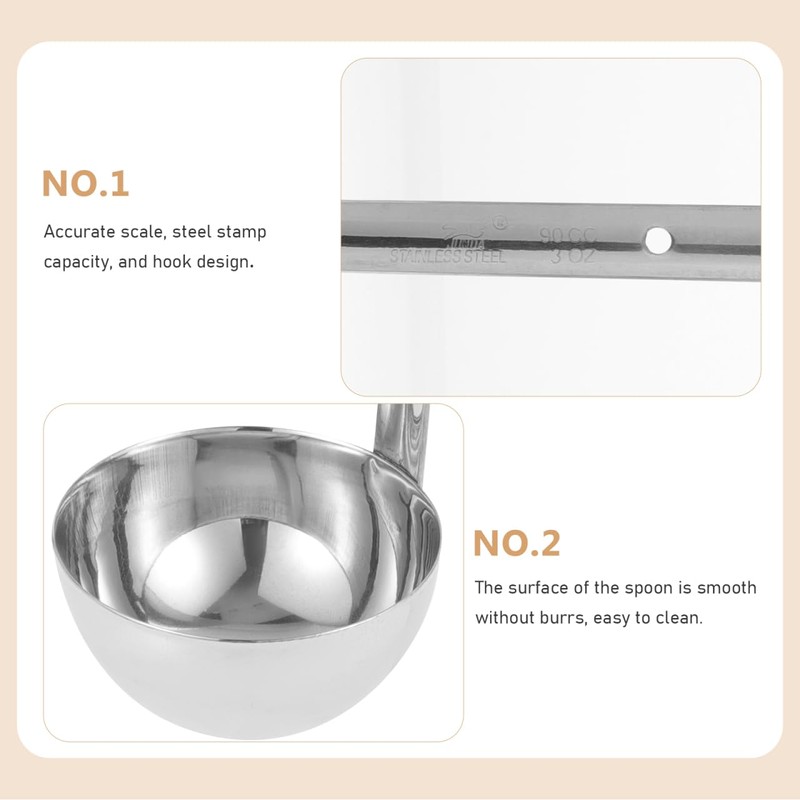 MAGICLULU Heavy Duty Stainless Steel Ladle Long Handle Serving Spoon