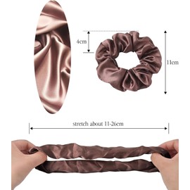 Hair Ties for Women Girls, Satin Hair Scrunchies Softer Than Silk Hair Ties, Big Scrunchy Ponytail Holder with Elastic Hair Bands for Thick Thin Curly Hair -2 Pack (Option 2)