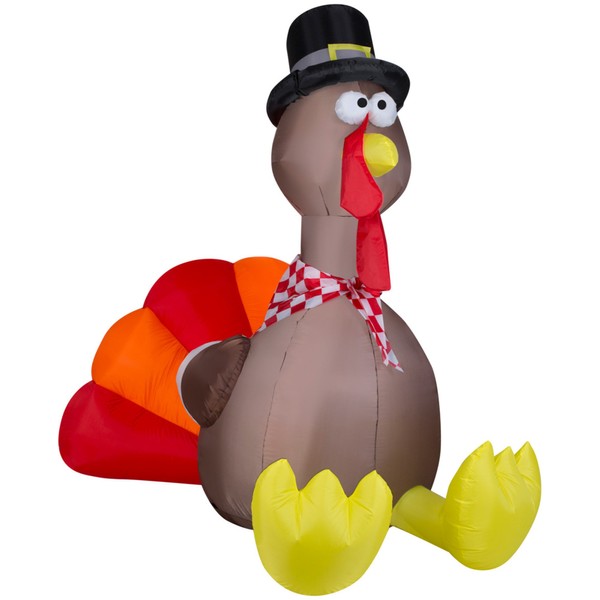 Gemmy Turkey 6 Foot Lighted Airblown Inflatable