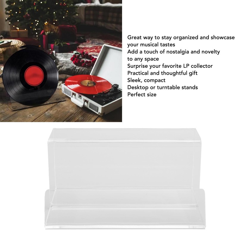 Vinyl Record Stand Acrylic Holder Rack Retro Albums Turntables Decoration