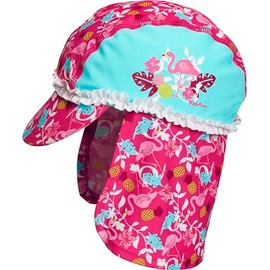 Playshoes Girl's UV Protection Bathing Cap, Swimming Cap Flamingo Cap, Turquoise, Medium (Manufacturer Size: 51cm)