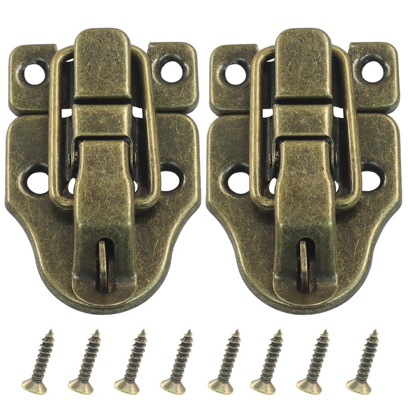Rierdge 2 Pack Metal Toggle Latch - Duckbilled Hasp Catch