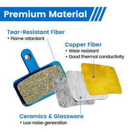 Foanlerck - Pastillas de freno de bicicleta de alto rendimiento para Shimano MT200, pastillas de freno de disco de bicicleta semimetálicas y resinas, almohadillas para orejas de freno de bicicleta