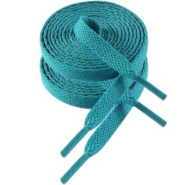 VSUDO 59 Inch Flat Turquoise Shoe Laces for Sneakers, Turquoise Shoelaces for Sneakers, Shoe Strings for Sneakers, Turquoise Replacements Sneakers Shoe Laces for Women or Men (2 Pairs-Turquoise-150CM)