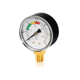 Pressure Gauge Water Pressure Gauge 1/4 Inch Pool Pressure Gauge Water Pressure Gauge Water Pressure Gauge Sand Filter System 0-3BAR/PSI Precise Water Pressure Gauge for Pool and Fish Ponds