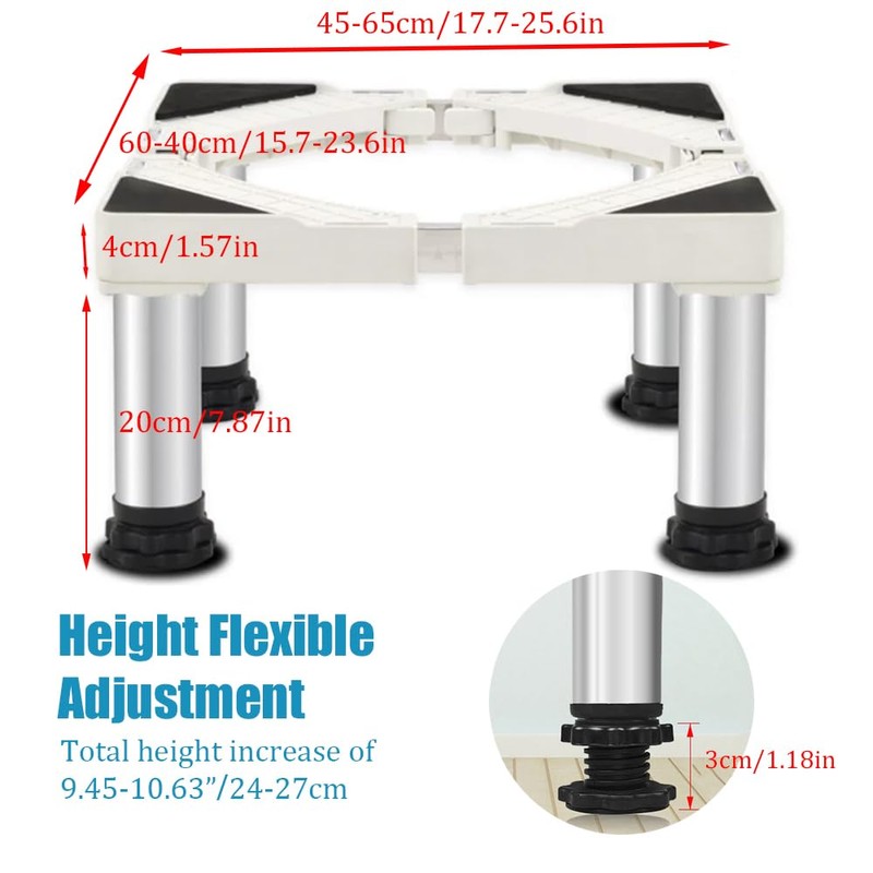 SSEHCWAN Washer and Dryer Stands, Washing Machine Stand Base Adjustable